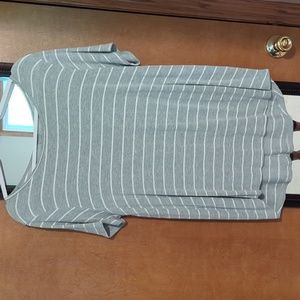 Pink clover Gray blouse